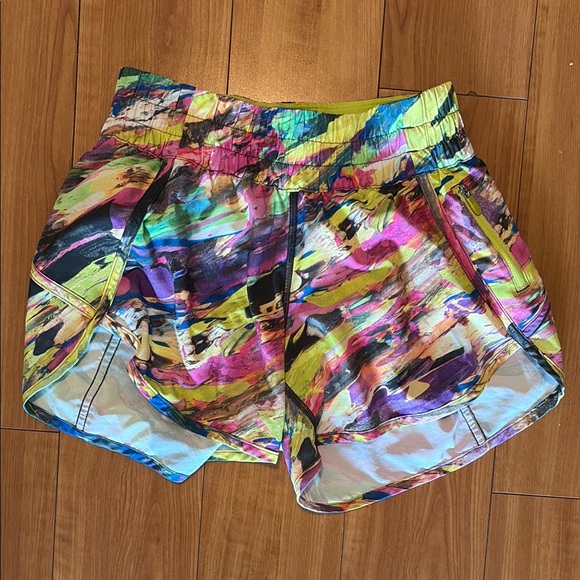lululemon athletica Pants - lululemon athletica Pink and Yellow Athletic Shorts